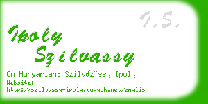 ipoly szilvassy business card